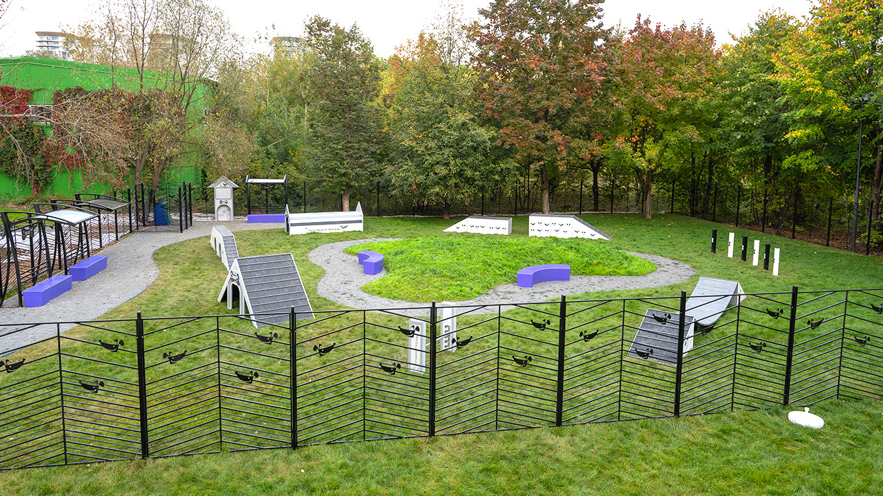 Площадка для выгула собак на улице Свободы (СЗАО, Северное Тушино)